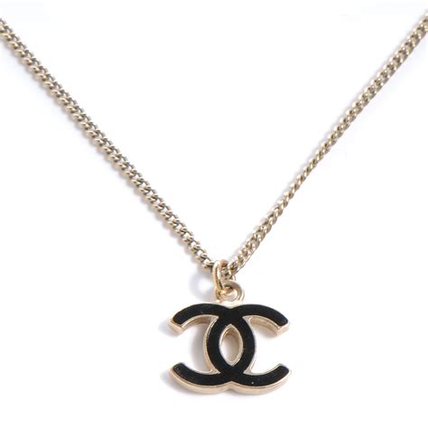 chanel black necklaces|chanel enamel cc necklace black.